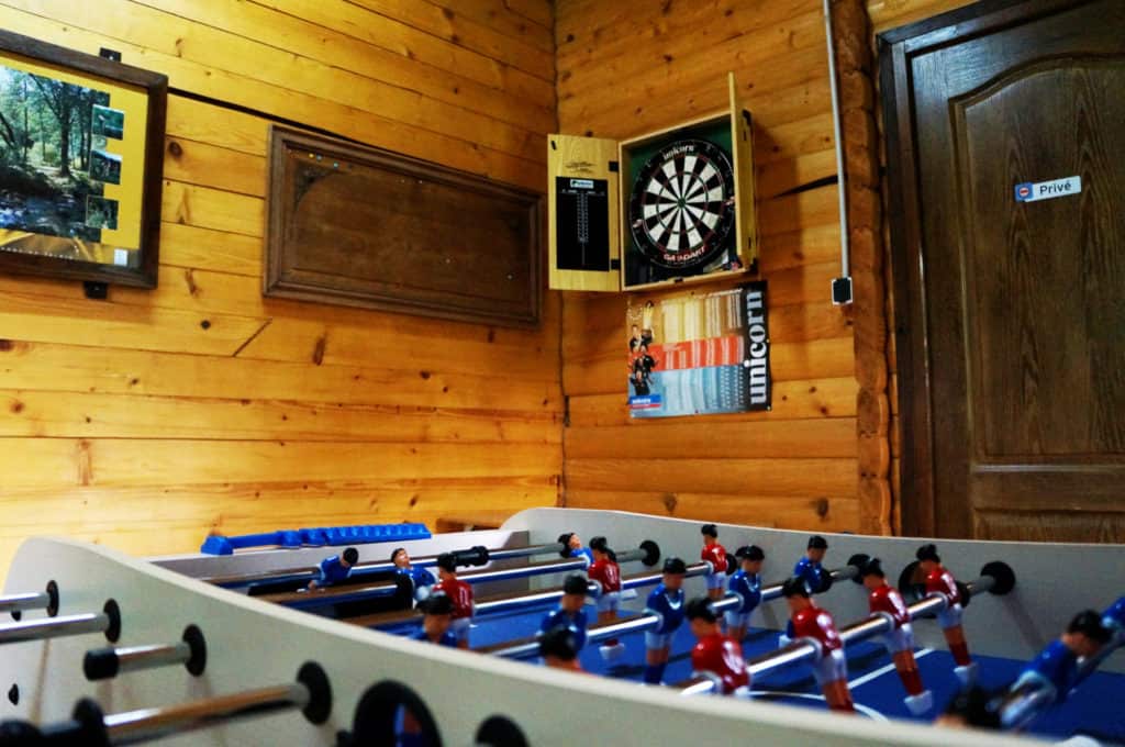 Games room at La Coterie Lodges